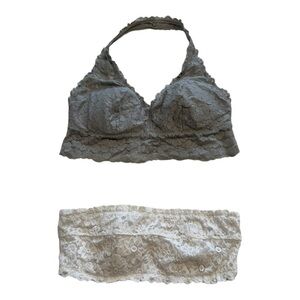 Aerie Strapless Lace Bra & Bralette Bundle - Size Medium